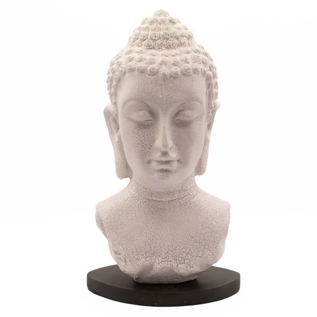 Buddha Bust Lamp Lavender Crackle – Oval Stand | www.artisangoods.co.uk