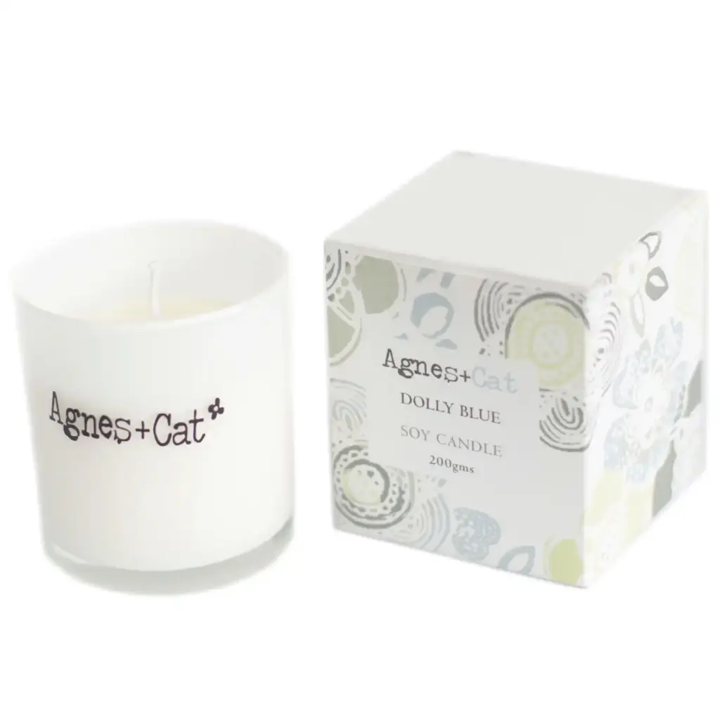 Agnes + Cat Votive Candle – Dolly Blue | www.artisangoods.co.uk