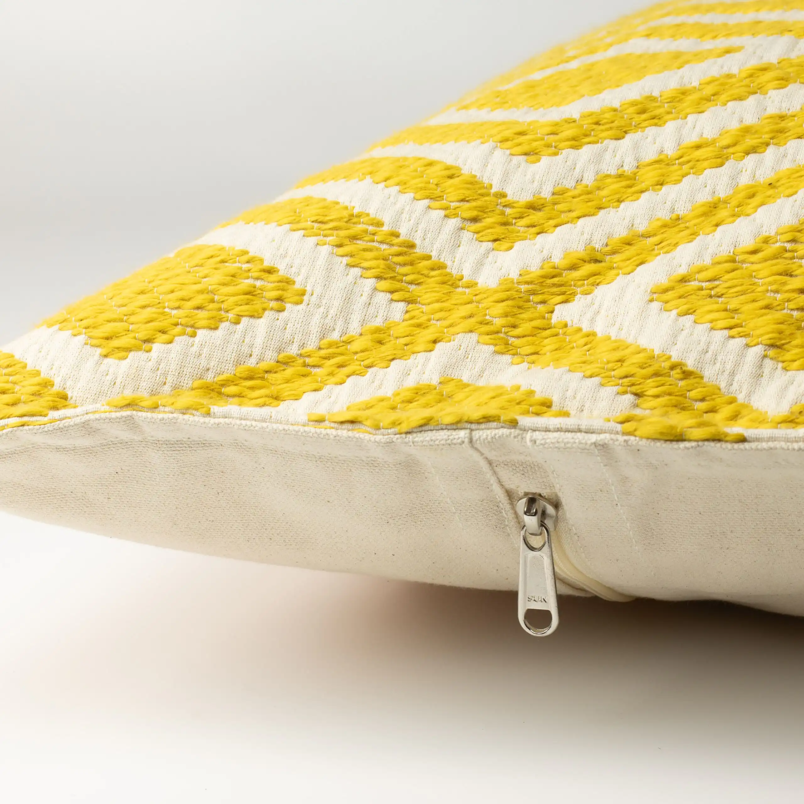 Classic Cushion Cover - Mustard Diamonds - 60x60cm - Jumbo Style - Image 3