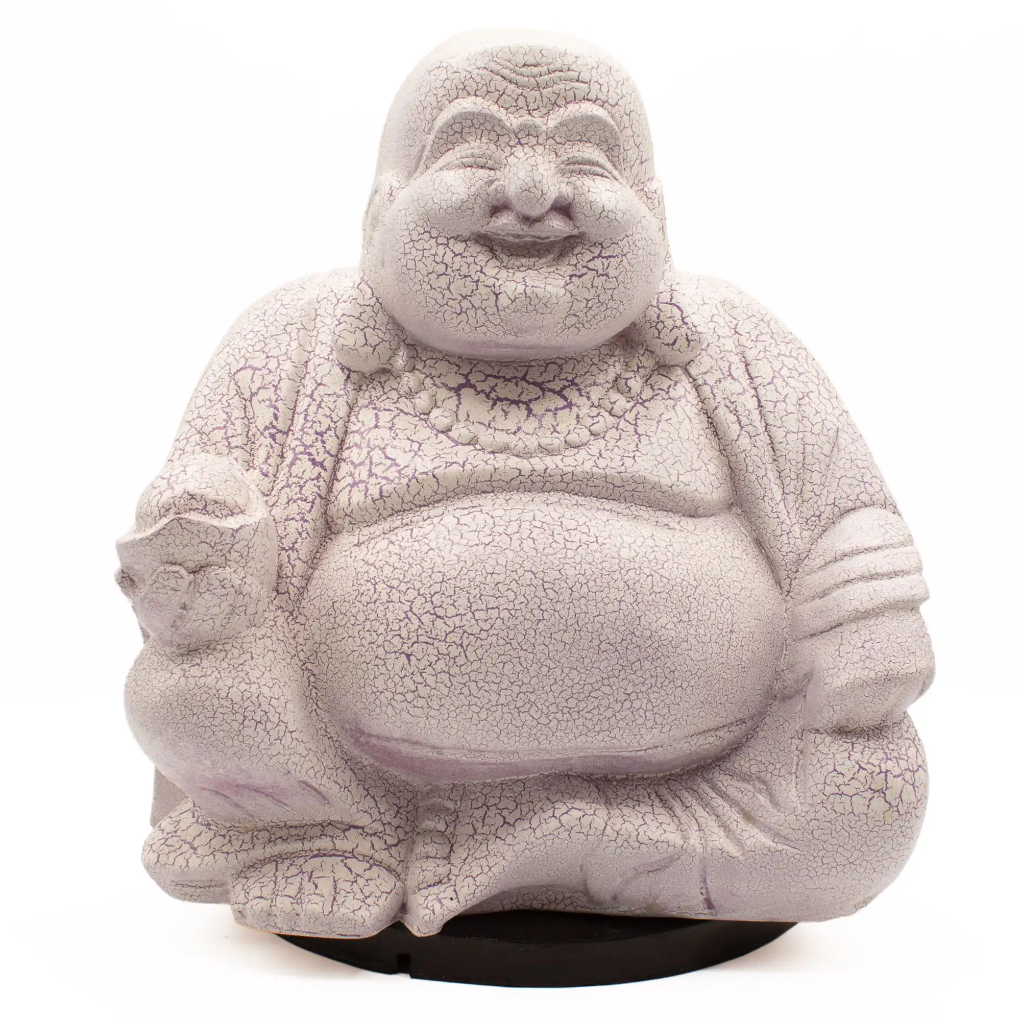 Laughing Buddha Lamp Lavender Crackle – Round Stand | www.artisangoods.co.uk 3 Laughing Buddha Lamp Lavender Crackle – Round Stand | www.artisangoods.co.uk 2