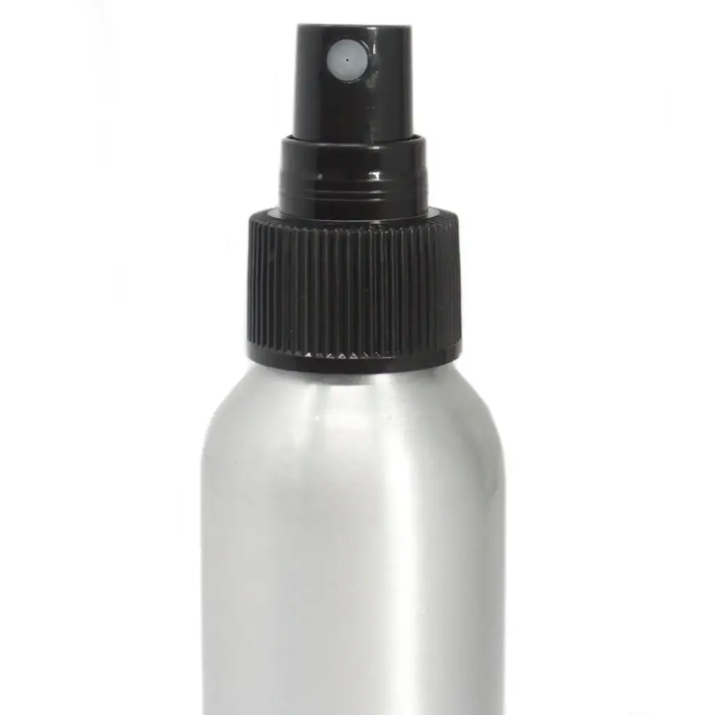 100ml Aluminium Bottle with Black Spray Top | www.artisangoods.co.uk