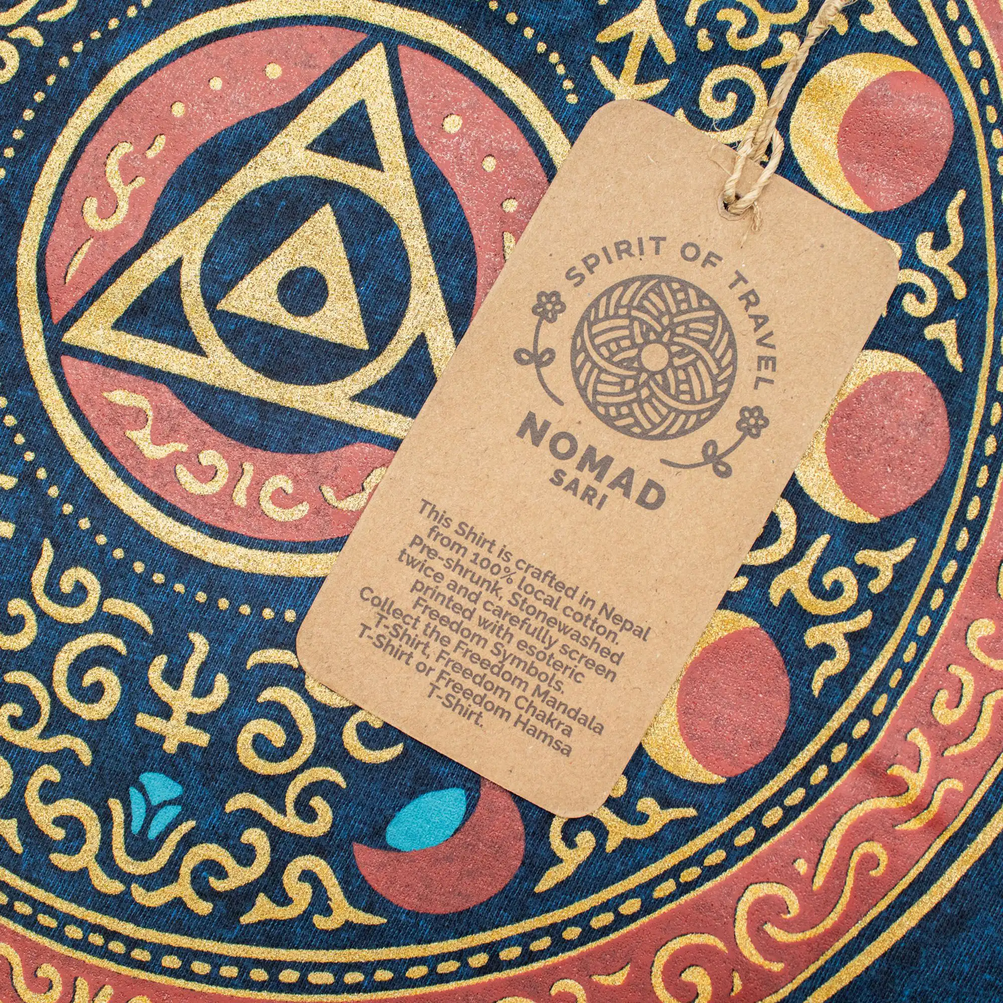 Nomad Sari Stonewashed Cotton T-Shirt – Stay Wild Moon Child – Blue – Medium | www.artisangoods.co.uk 3 Nomad Sari Stonewashed Cotton T-Shirt – Stay Wild Moon Child – Blue – Medium | www.artisangoods.co.uk 2