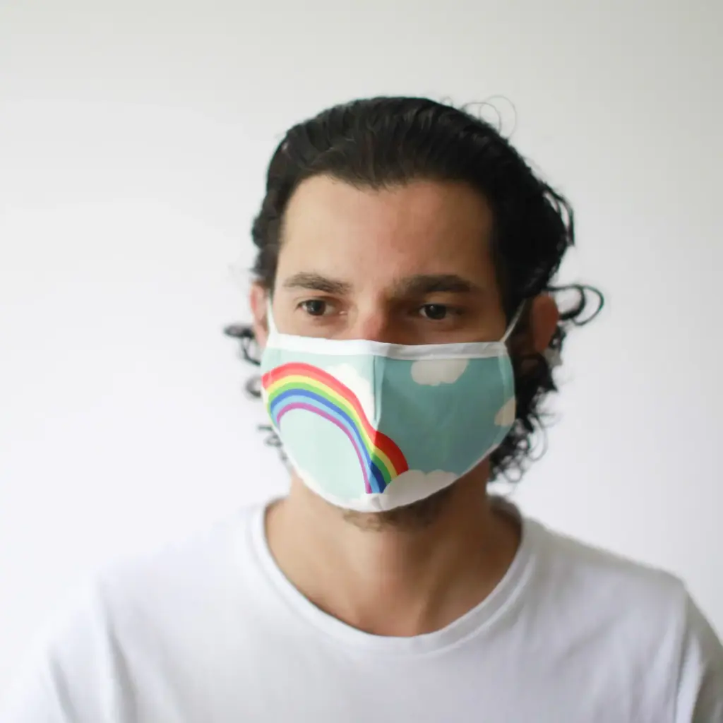 Reusable Fashion Face Mask – Rainbow (Adult) | www.artisangoods.co.uk 4