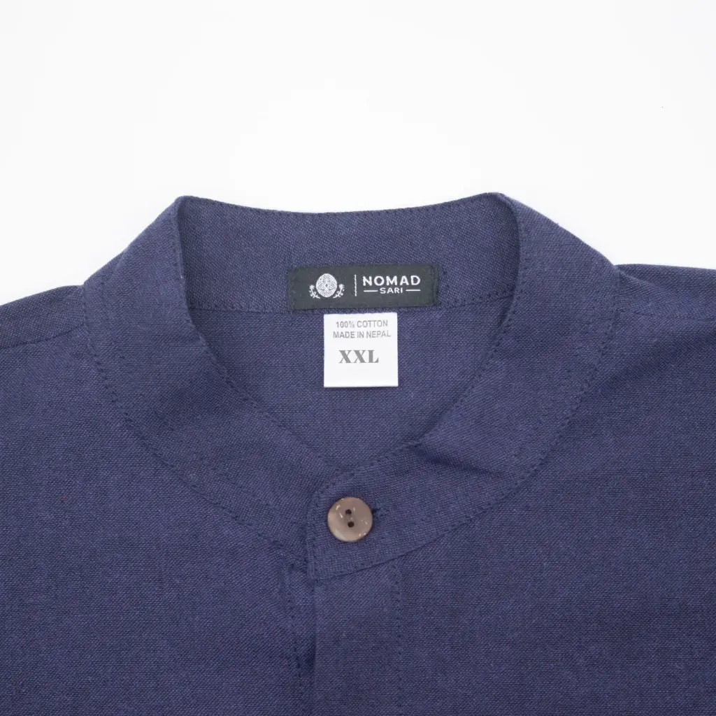 Nomad Sari Kathmandu Shirt – Indigo – XXL | www.artisangoods.co.uk 3