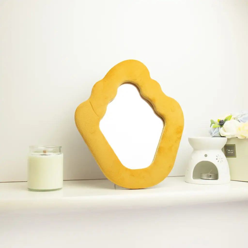 Soft Squiggly Mirror – Flame – Marigold (23×27.5×2.3cm) | www.artisangoods.co.uk 4 Soft Squiggly Mirror – Flame – Marigold (23×27.5×2.3cm) | www.artisangoods.co.uk 4