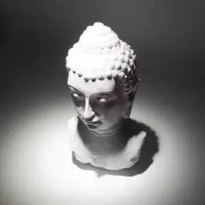 Buddha Bust Lamp Lavender Crackle – Oval Stand | www.artisangoods.co.uk 4