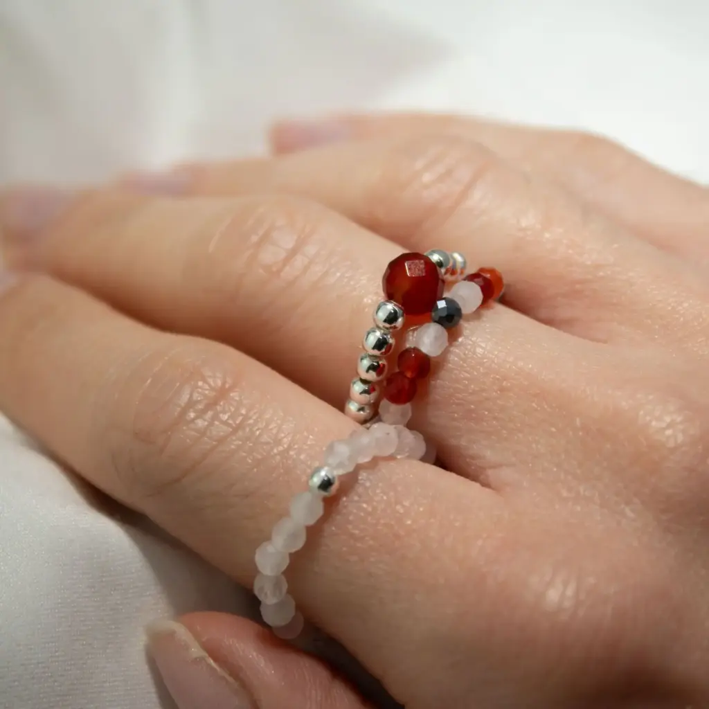 Nymph Spirit Gemstone Ring Set – Love & Flame | www.artisangoods.co.uk 4
