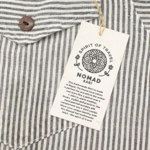 Nomad Sari Grandad Shirt – Grey Stone – Medium | www.artisangoods.co.uk 2