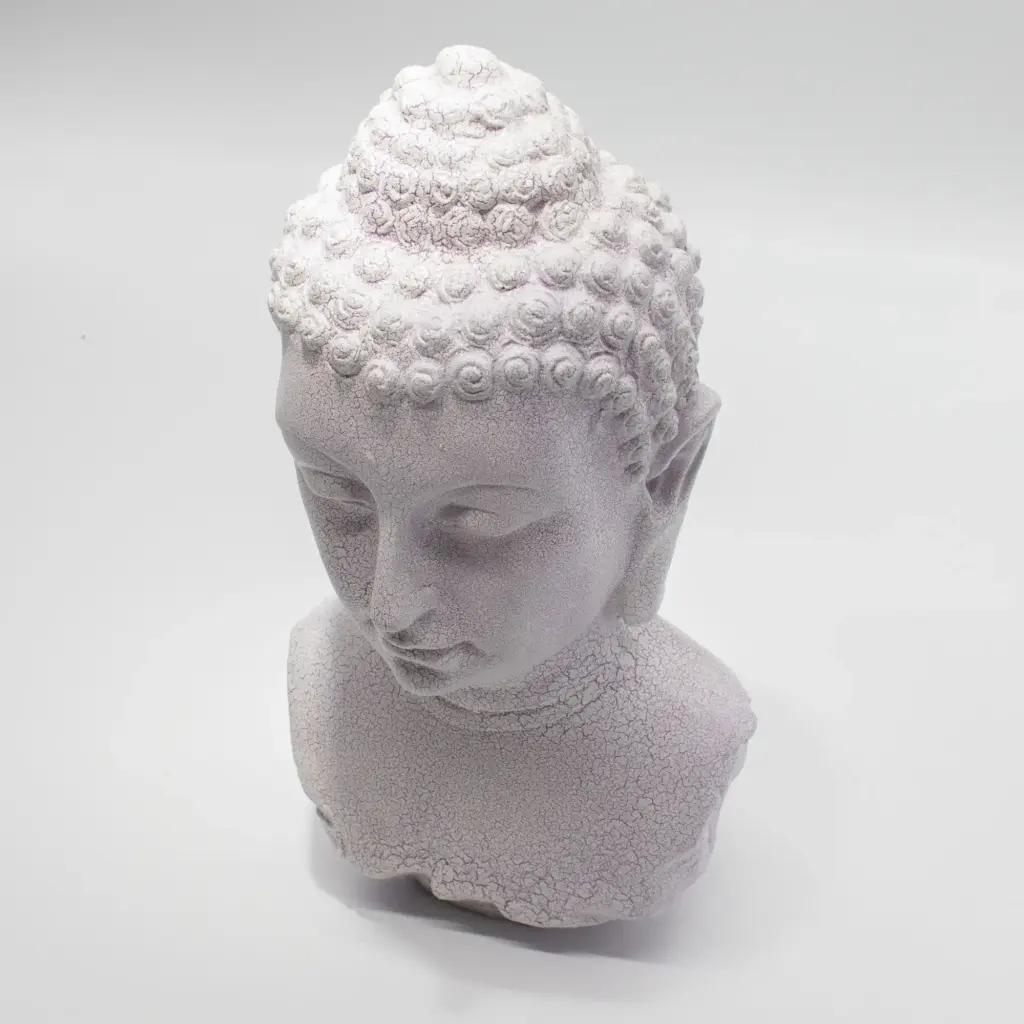 Buddha Bust Lamp Lavender Crackle – Oval Stand | www.artisangoods.co.uk 7