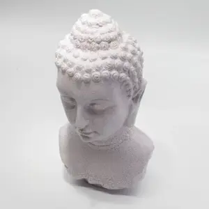 Buddha Bust Lamp Lavender Crackle – Oval Stand | www.artisangoods.co.uk 7