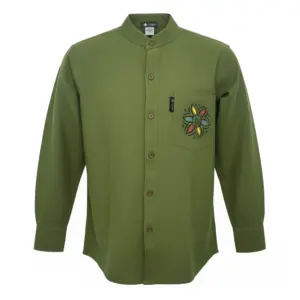 Nomad Sari Kathmandu Shirt – Forest Green – Large | www.artisangoods.co.uk 5