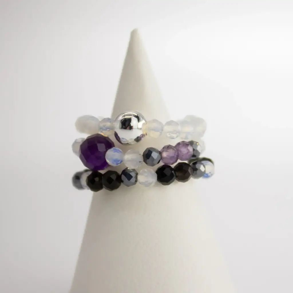 Nymph Spirit Gemstone Ring Set – Full Moon | www.artisangoods.co.uk 6