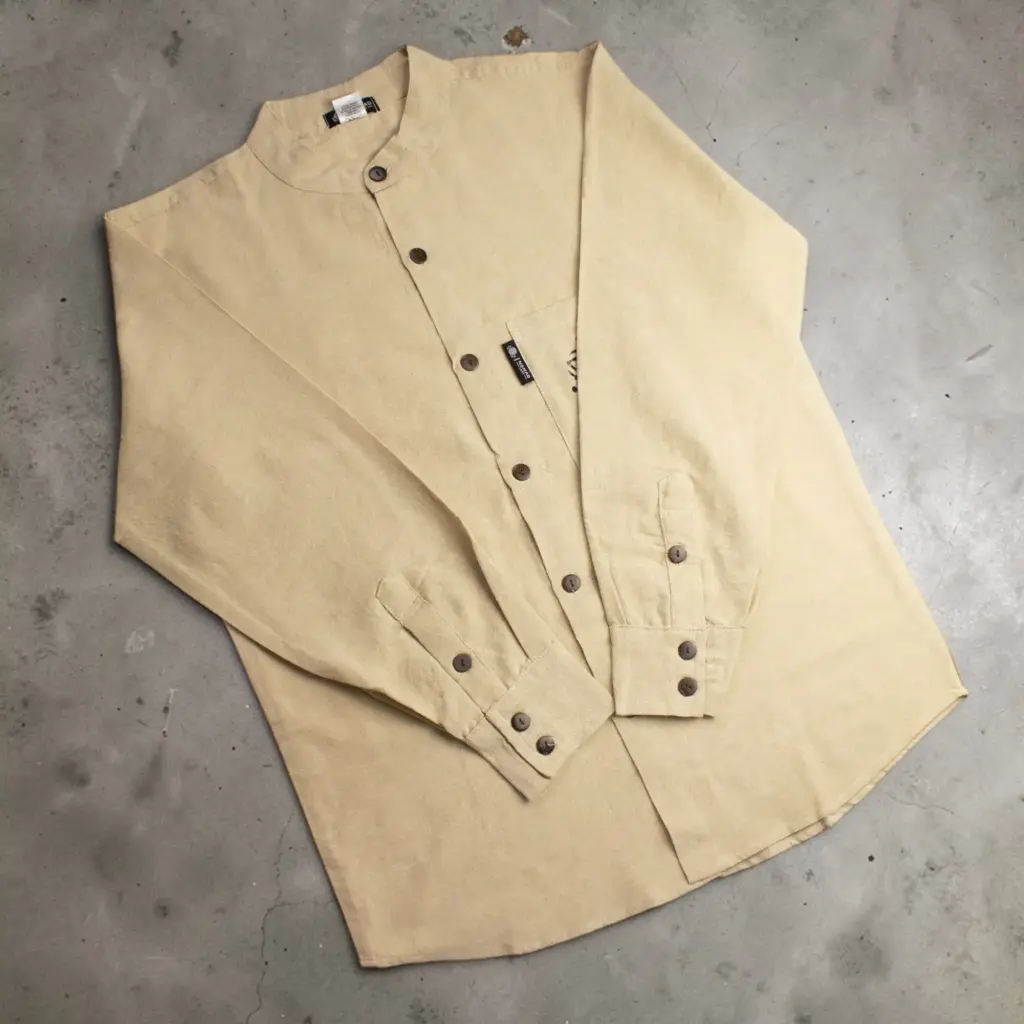 Nomad Sari Kathmandu Shirt – Stone – XXL | www.artisangoods.co.uk