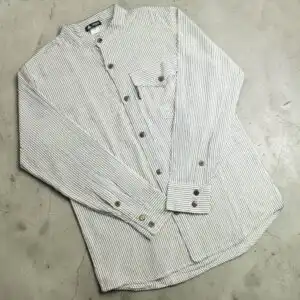 Nomad Sari Grandad Shirt – Grey Stone – Medium | www.artisangoods.co.uk 1