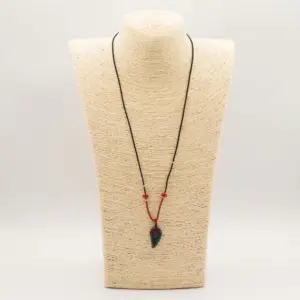 Cord Necklace Gemstone Pendant – Morganite Angel Wing | www.artisangoods.co.uk 2