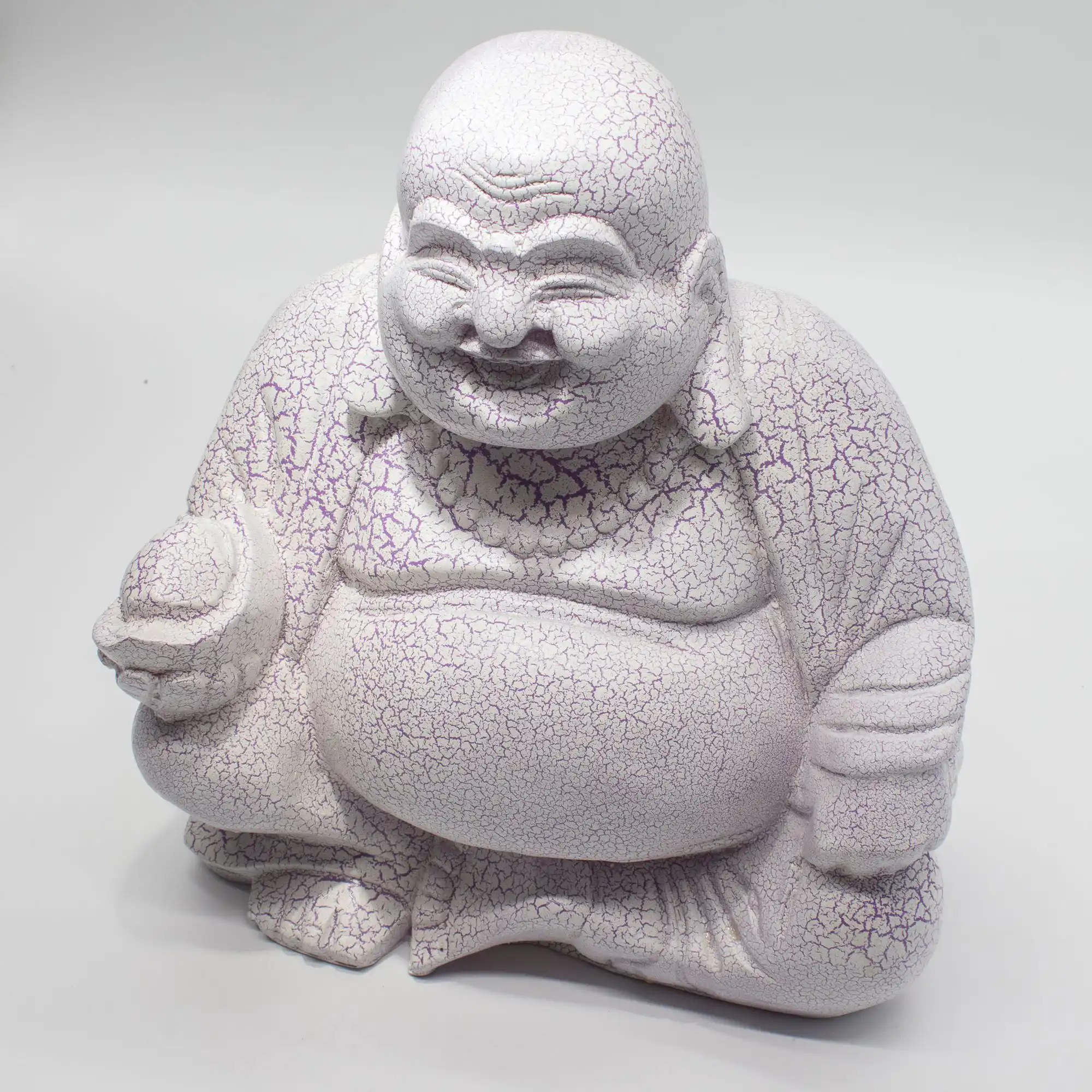 Laughing Buddha Lamp Lavender Crackle – Round Stand | www.artisangoods.co.uk 6 Laughing Buddha Lamp Lavender Crackle – Round Stand | www.artisangoods.co.uk 5