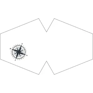 Reusable Fashion Face Covering – Nautical Compass (Adult) | www.artisangoods.co.uk 2