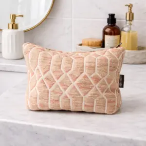 Nomad Sari Indian Jacquard Toiletry Bag – Rose Lattice | www.artisangoods.co.uk 10