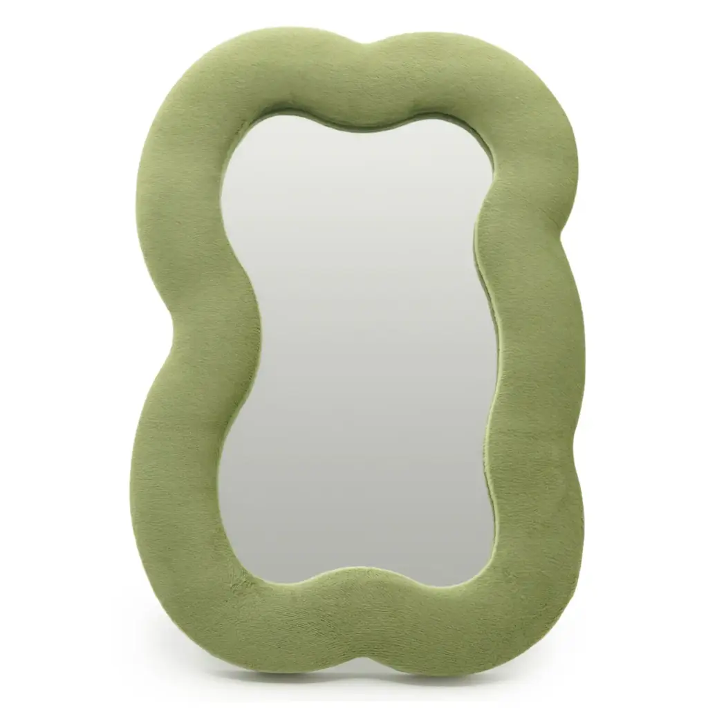 Soft Squiggly Mirror – Large Cloud – Moss Green (33.4×23.5×2.3cm) | www.artisangoods.co.uk 2 Soft Squiggly Mirror – Large Cloud – Moss Green (33.4×23.5×2.3cm) | www.artisangoods.co.uk 2