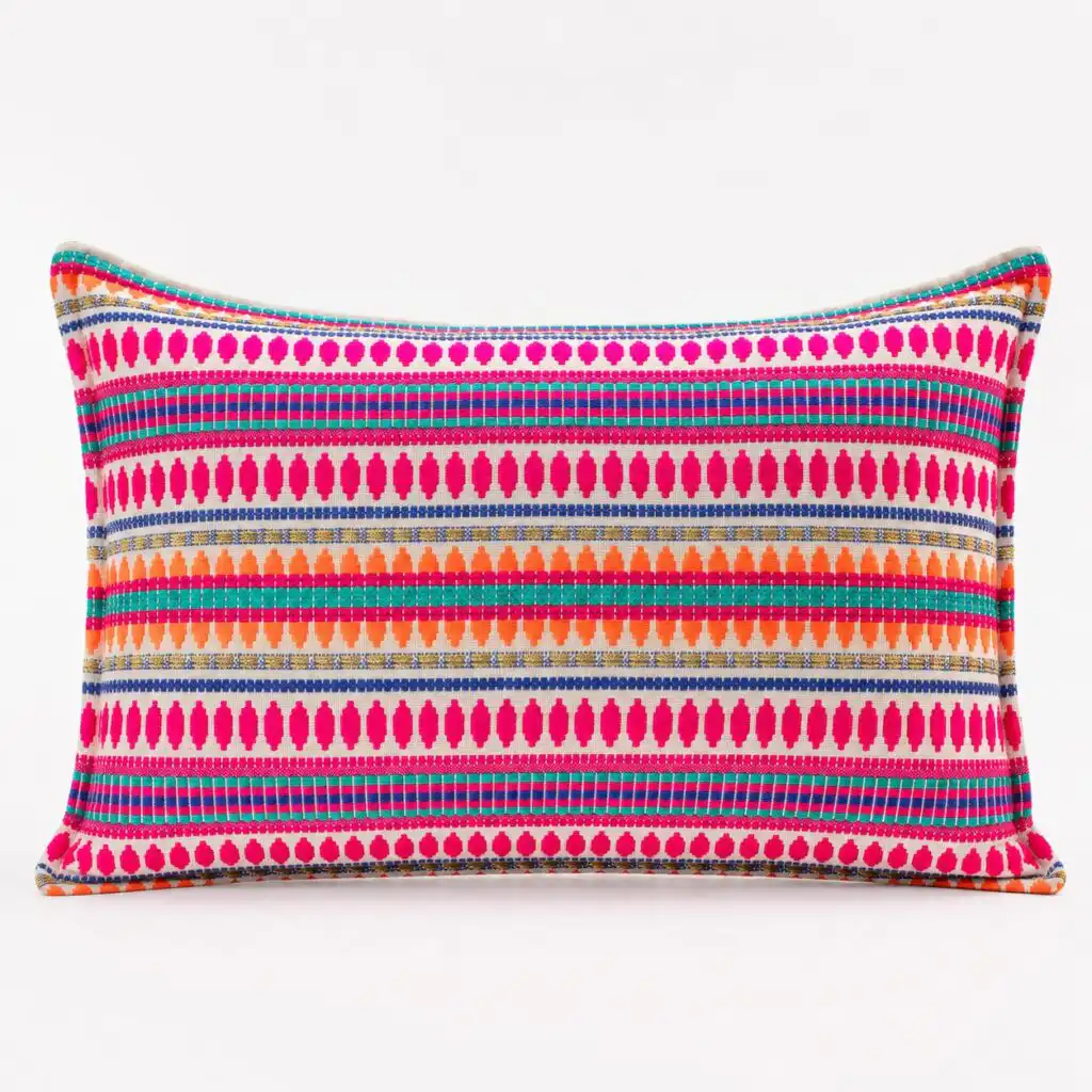 Classic Cushion Cover – Neon Stripes- 30x50cm – Lumber Style | www.artisangoods.co.uk 2 Classic Cushion Cover – Neon Stripes- 30x50cm – Lumber Style | www.artisangoods.co.uk 2