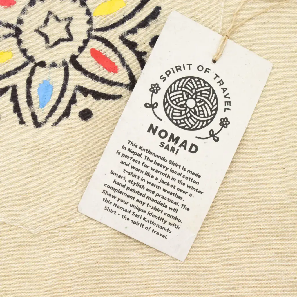 Nomad Sari Kathmandu Shirt – Stone – Large | www.artisangoods.co.uk 2