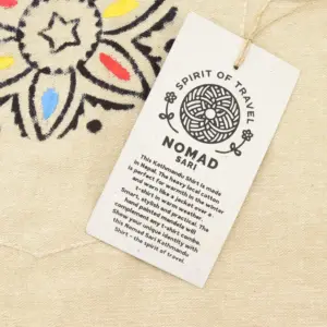 Nomad Sari Kathmandu Shirt – Stone – Large | www.artisangoods.co.uk 2