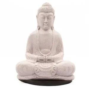 Meditation Buddha Lamp Lavender Crackle – Oval Stand | www.artisangoods.co.uk 7