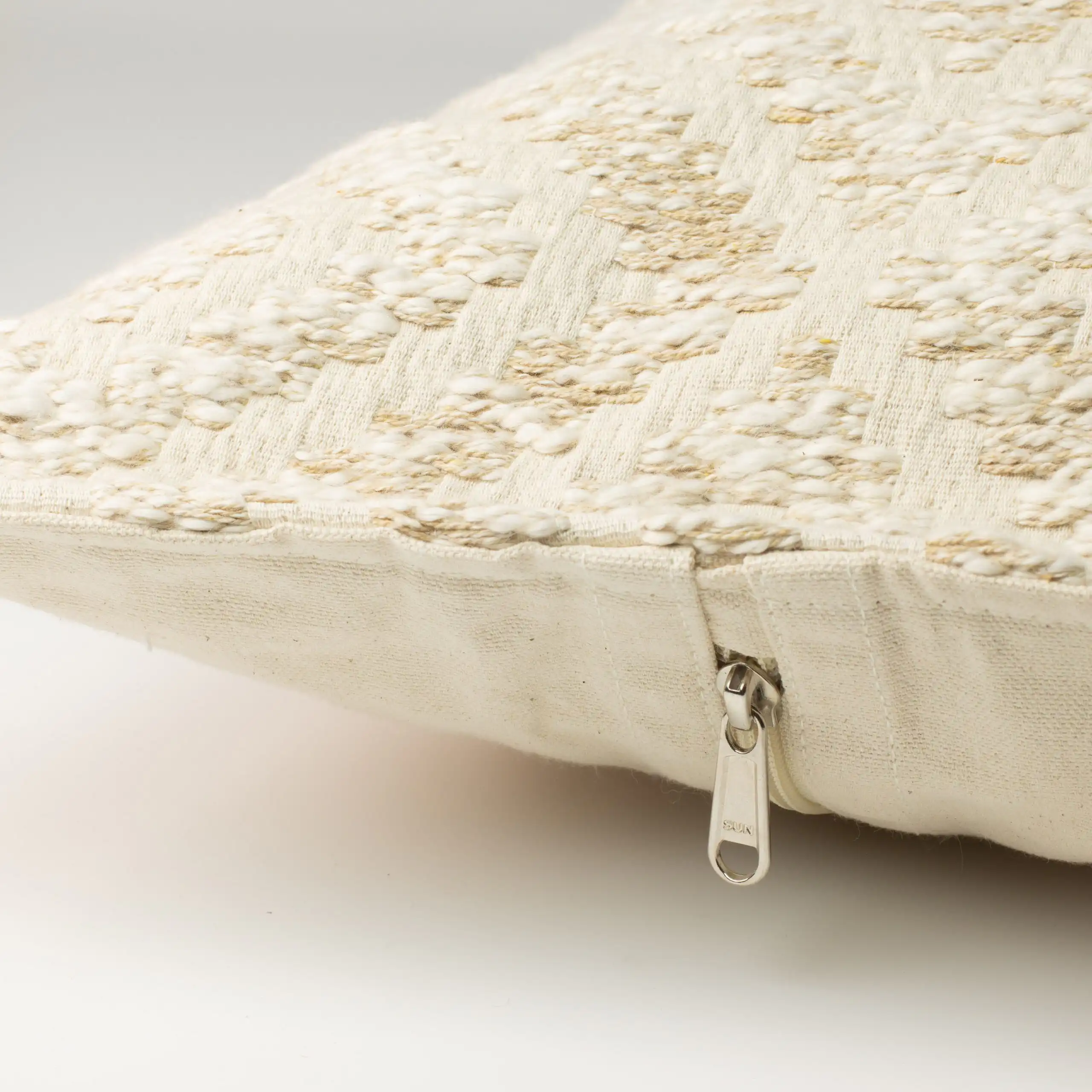 Classic Cushion Cover - Neutral Geo Creme - 60x60cm - Jumbo Style - Image 2