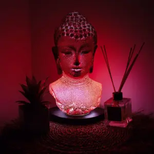 Buddha Bust Lamp Molton Lava – Oval stand | www.artisangoods.co.uk 3