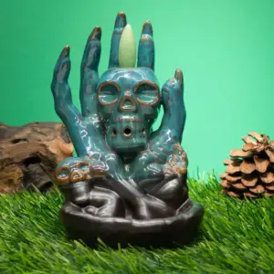 Backflow Incense Burner – Skull in Hand | www.artisangoods.co.uk 2