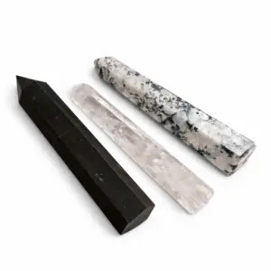Gemstone Six Face Obelisk Poins approx 17cm – Rock Crystal | www.artisangoods.co.uk 4