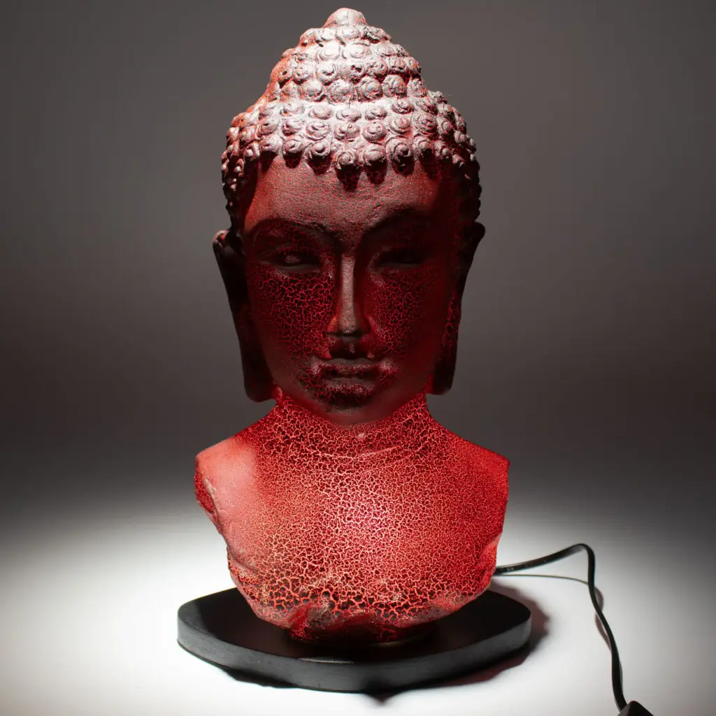 Buddha Bust Lamp Molton Lava – Oval stand | www.artisangoods.co.uk 4