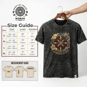 Nomad Sari Stonewashed Cotton T-Shirt – Dragon Mandala – Maroon – Large | www.artisangoods.co.uk 7