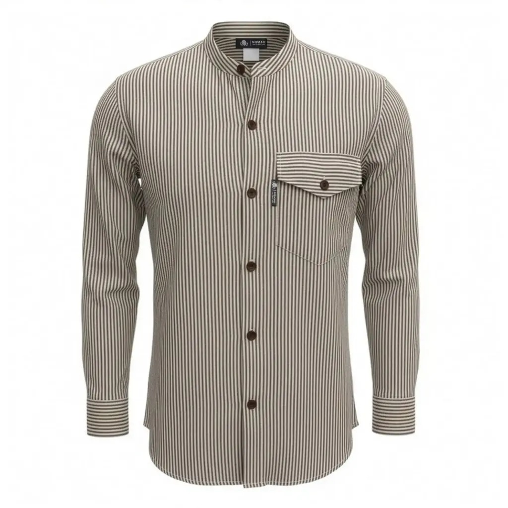 Nomad Sari Grandad Shirt – Grey Stone – XL | www.artisangoods.co.uk 5 Nomad Sari Grandad Shirt – Grey Stone – XL | www.artisangoods.co.uk 5