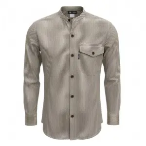 Nomad Sari Grandad Shirt – Grey Stone – XL | www.artisangoods.co.uk 5