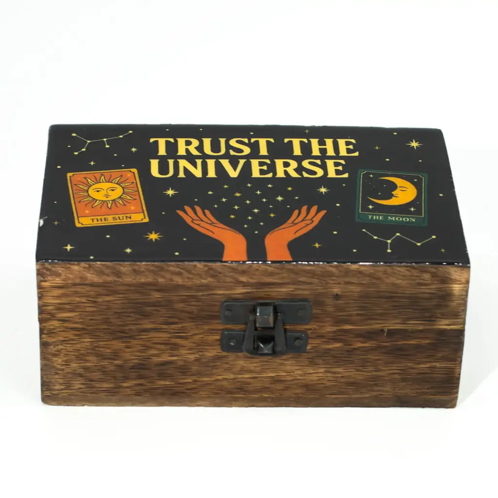 Medium Enamelled Box  – Trust the Universe | www.artisangoods.co.uk