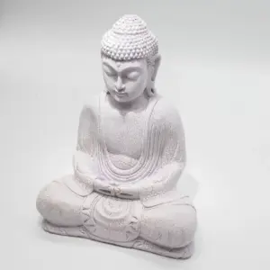Meditation Buddha Lamp Lavender Crackle – Oval Stand | www.artisangoods.co.uk 3