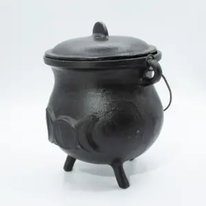 Extra Huge Cast Iron Cauldron with Triple Moon 23x18cm (at least 4kg) | www.artisangoods.co.uk 5