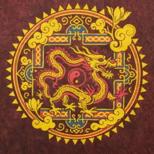 Nomad Sari Stonewashed Cotton T-Shirt – Dragon Mandala – Maroon – Small | www.artisangoods.co.uk 1