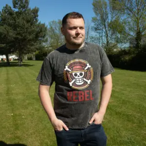 Nomad Sari Stonewashed Cotton T-Shirt – Rebel – Charcoal – XL | www.artisangoods.co.uk 3