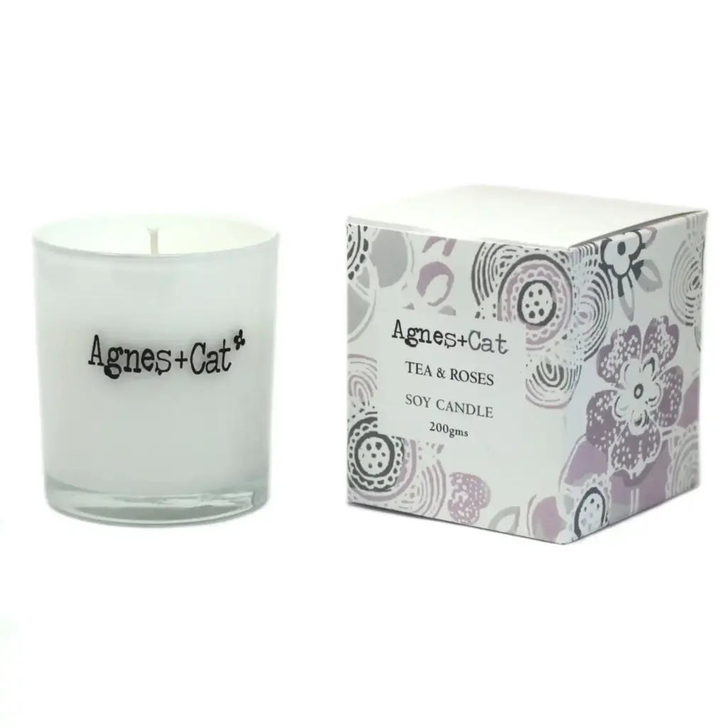 Agnes + Cat Votive Candle – Tea and Roses | www.artisangoods.co.uk