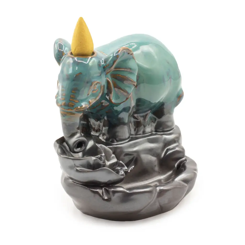 Backflow Incense Burner – Elephant at Pool | www.artisangoods.co.uk