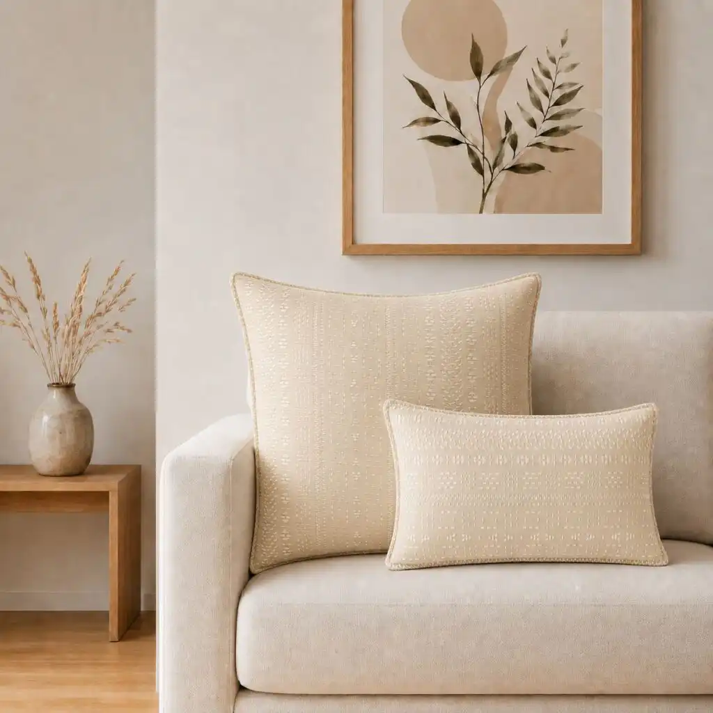 Classic Cushion Cover – Soft Stone- 60x60cm – Jumbo Style | www.artisangoods.co.uk