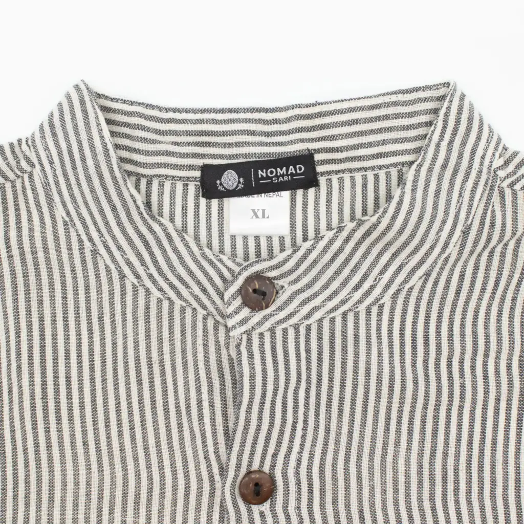Nomad Sari Grandad Shirt – Grey Stone – XL | www.artisangoods.co.uk 6 Nomad Sari Grandad Shirt – Grey Stone – XL | www.artisangoods.co.uk 6