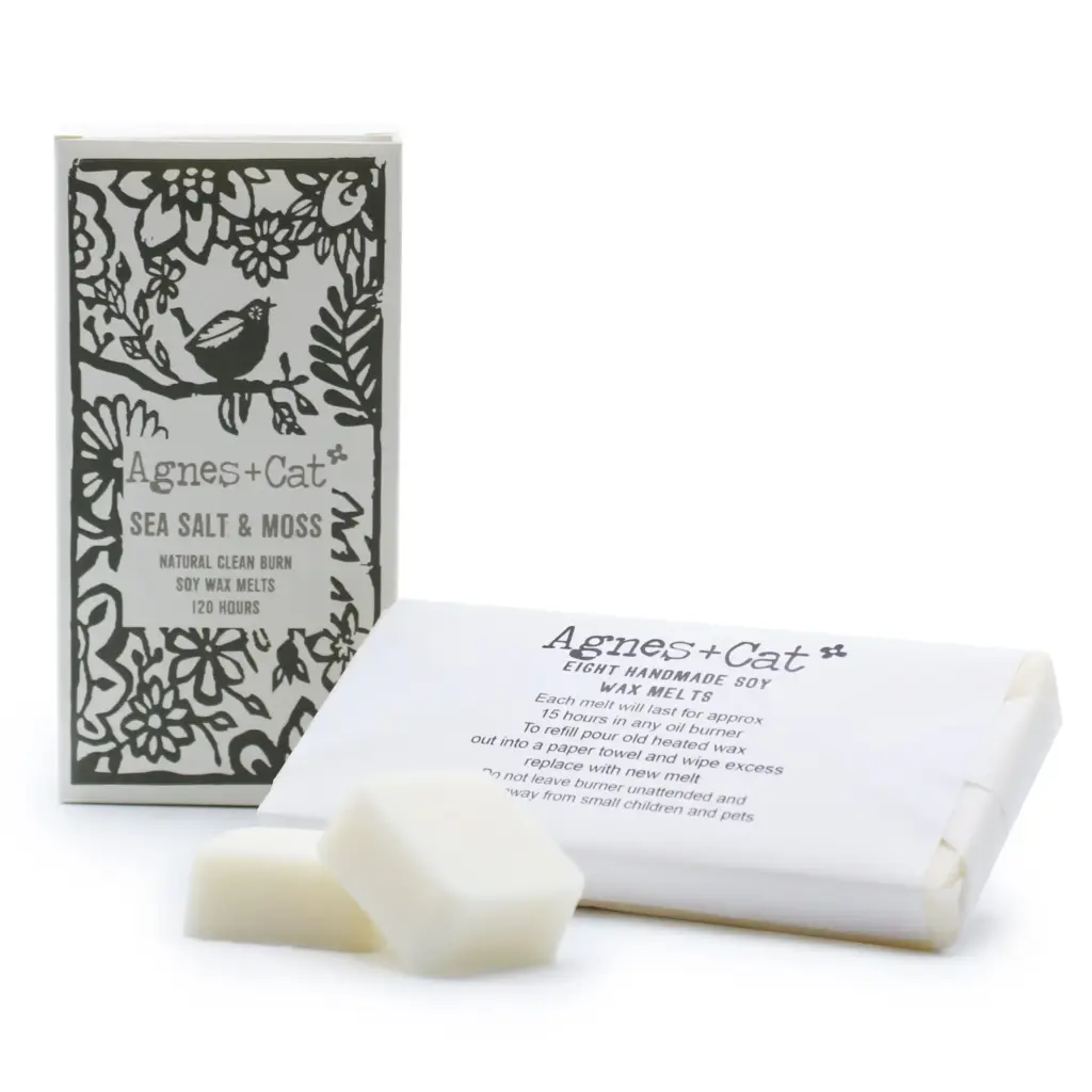 Agnes + Cat Box of 8 Wax Melts – Seasalt + Moss | www.artisangoods.co.uk