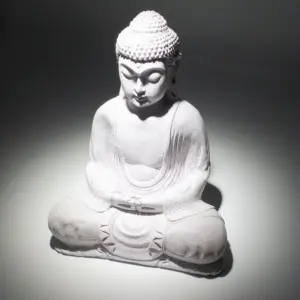 Meditation Buddha Lamp Lavender Crackle – Oval Stand | www.artisangoods.co.uk 4