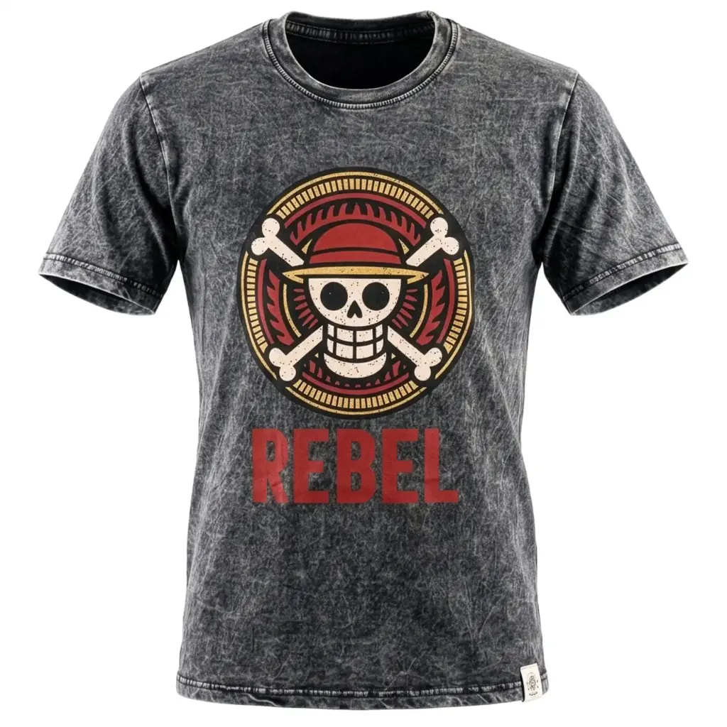 Nomad Sari Stonewashed Cotton T-Shirt – Rebel – Charcoal – XL | www.artisangoods.co.uk 2 Nomad Sari Stonewashed Cotton T-Shirt – Rebel – Charcoal – XL | www.artisangoods.co.uk 2