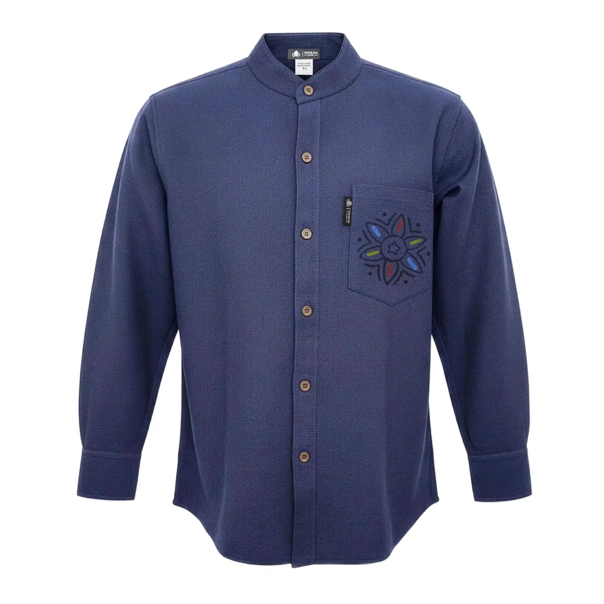 Nomad Sari Kathmandu Shirt – Indigo – Large | www.artisangoods.co.uk 2 Nomad Sari Kathmandu Shirt – Indigo – Large | www.artisangoods.co.uk 1