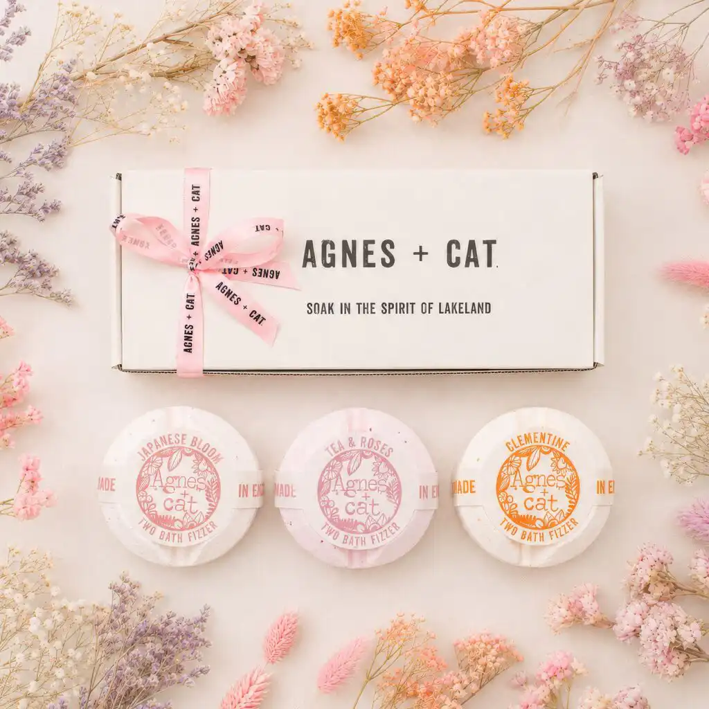 Agnes + Cat Floral & Citrus Bath Fizzer Gift Set | www.artisangoods.co.uk
