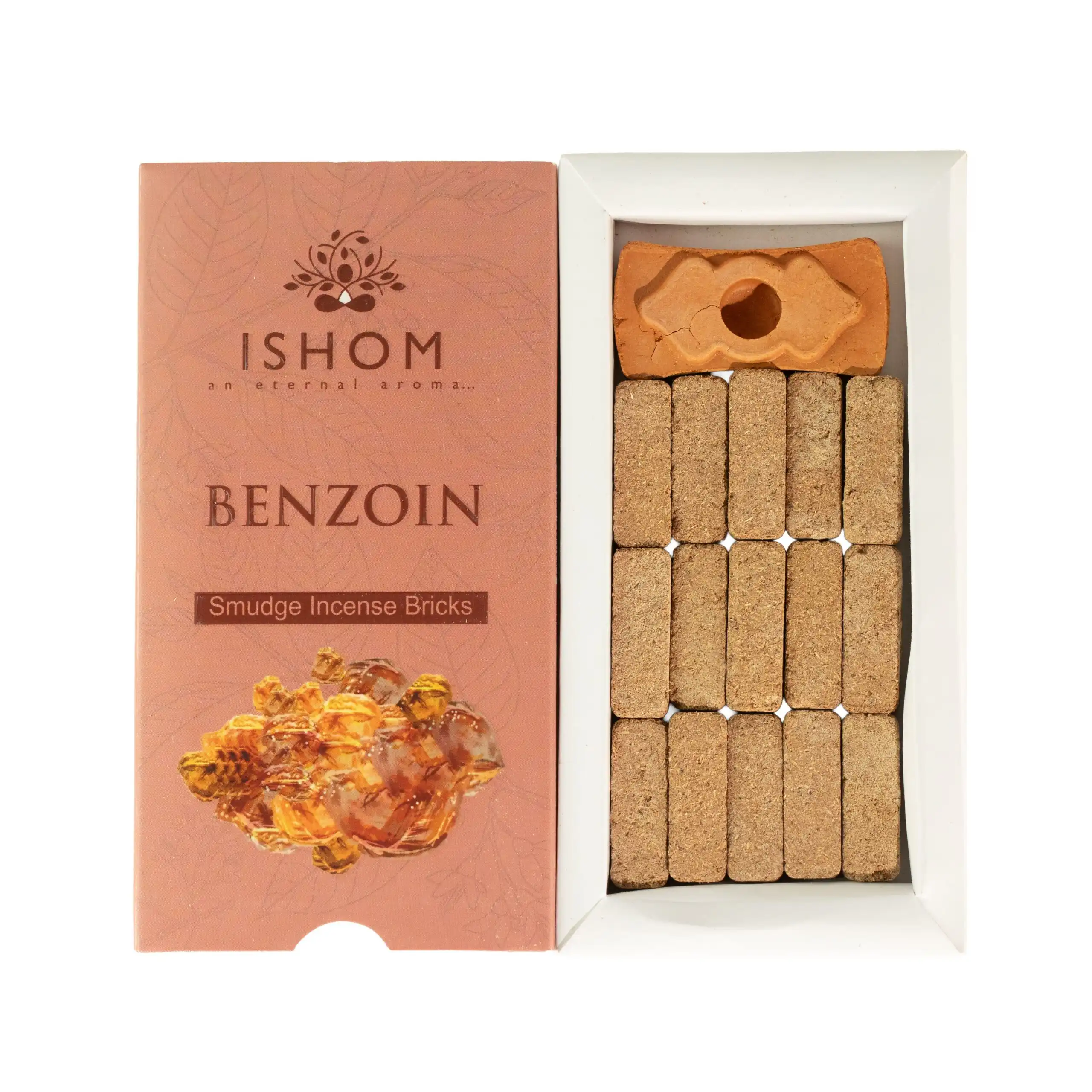 Pack of 15 Natural Incense Smudge Bricks and Burner - Benzion - Image 3